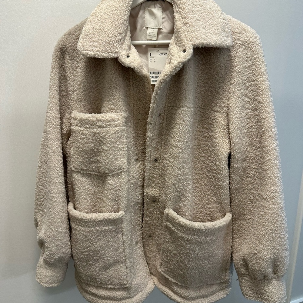 H&M Cream Sherpa Jacket